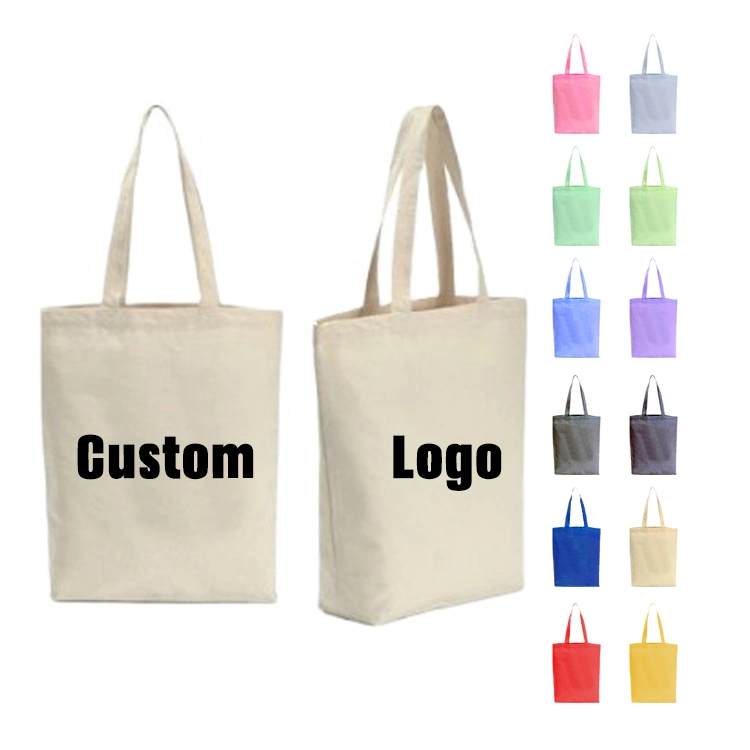 Custom New Fashion Cotton Shopping Bag Large Canvas Tote Bag with Leather Straps Handle