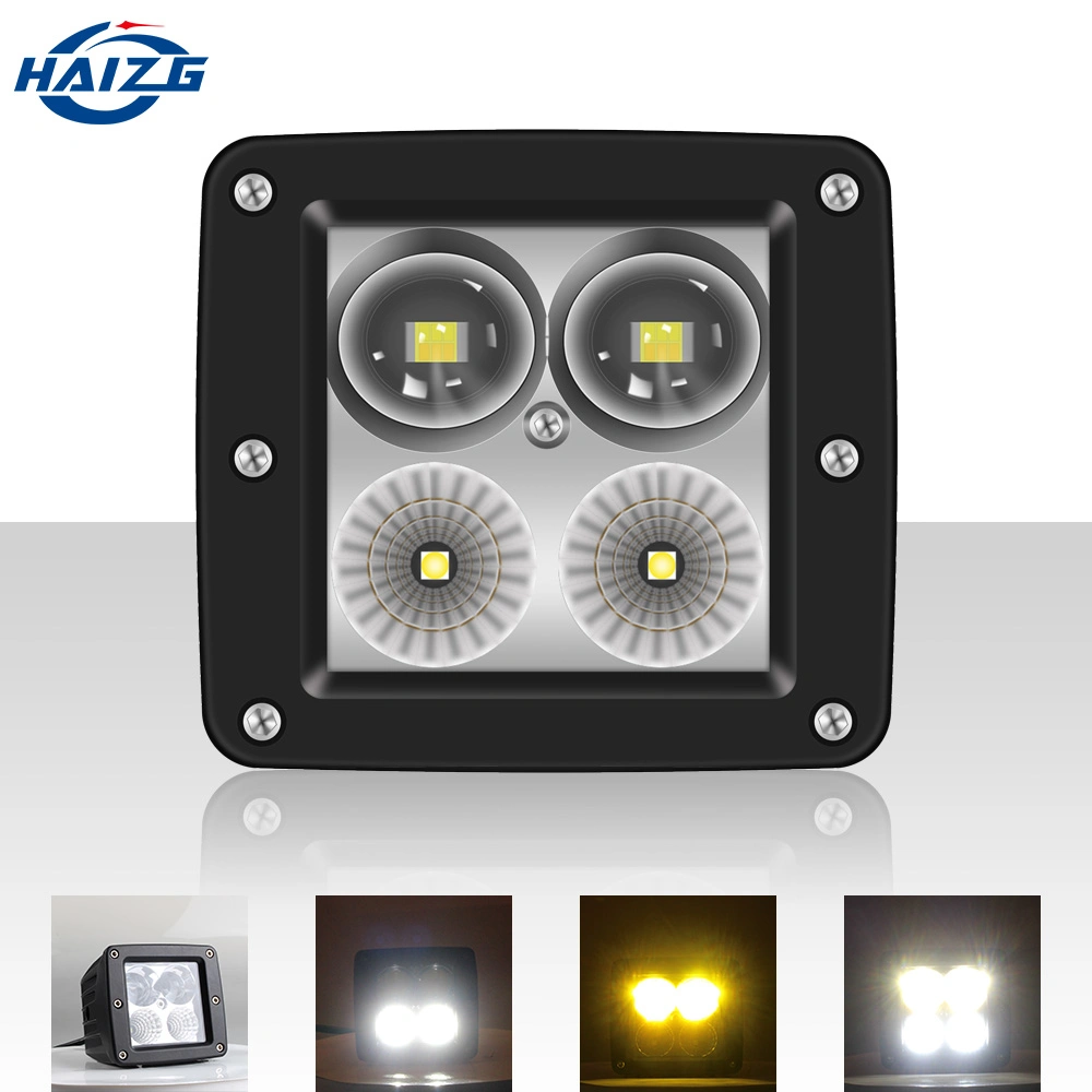 Haizg Hot Selling 40W Car Work Light 24V Square Boat Lamp for Truck Tractor Other Auto Lighting System