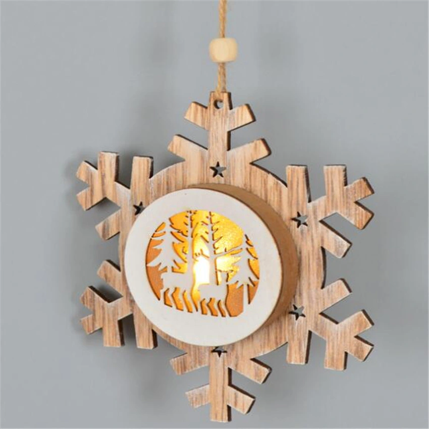 Weihnachtsbaum Ornament Anhänger Holz MDF Handwerk hängende Dorfhäuser