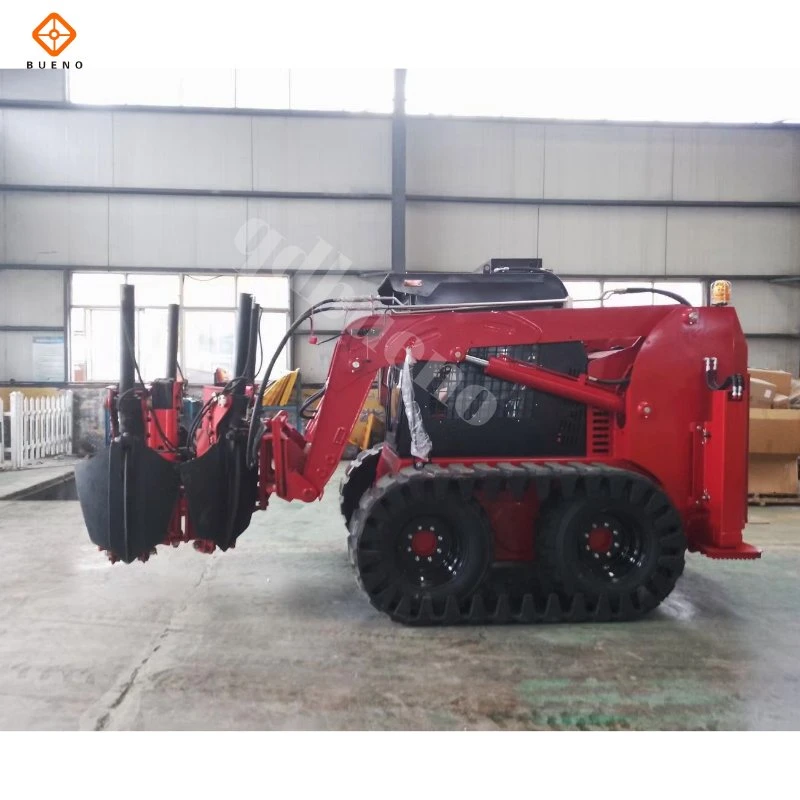 Bueno 700kg 850kg 950kg Multi-Function Small Skid Steer Loaders with Breaker, Planer, Road Cutting Saw, Wheel Saw, Guardrail Planer, Blower