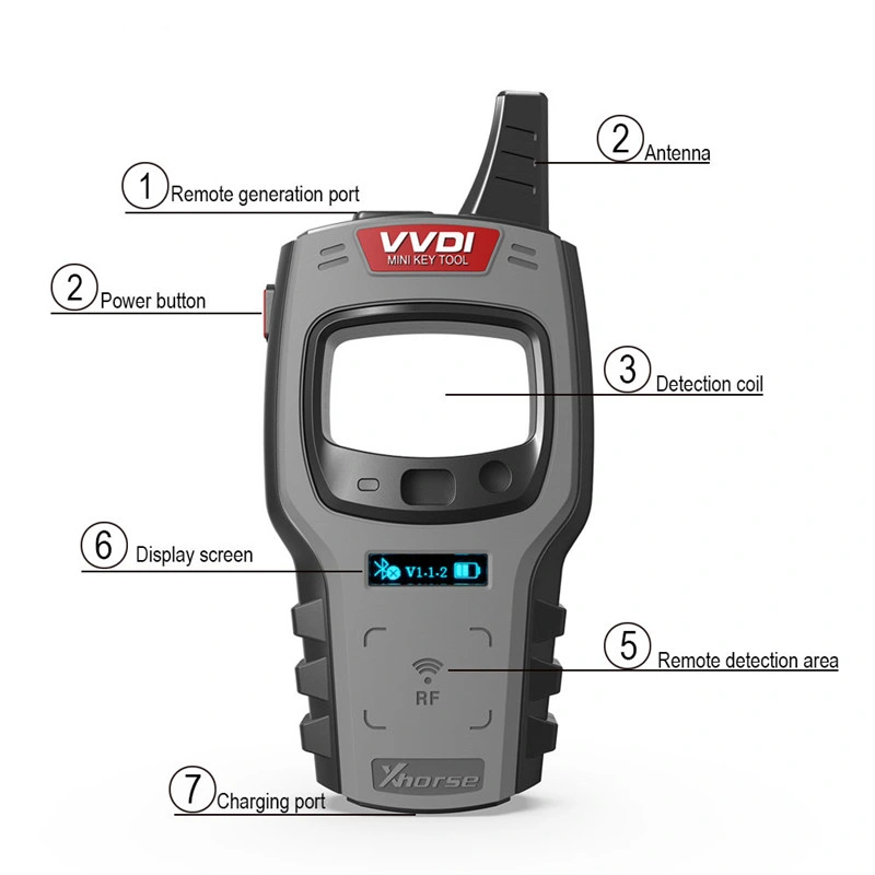 Xhorse Vvdi Mini Key Tool Remote Key Programmer Versión Global Con ID48 copia de ficha diaria gratuita un año