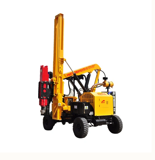 Road Fence Pile Driver Machine Rotary Auger Drilling Machine Screwing Screw Equipment