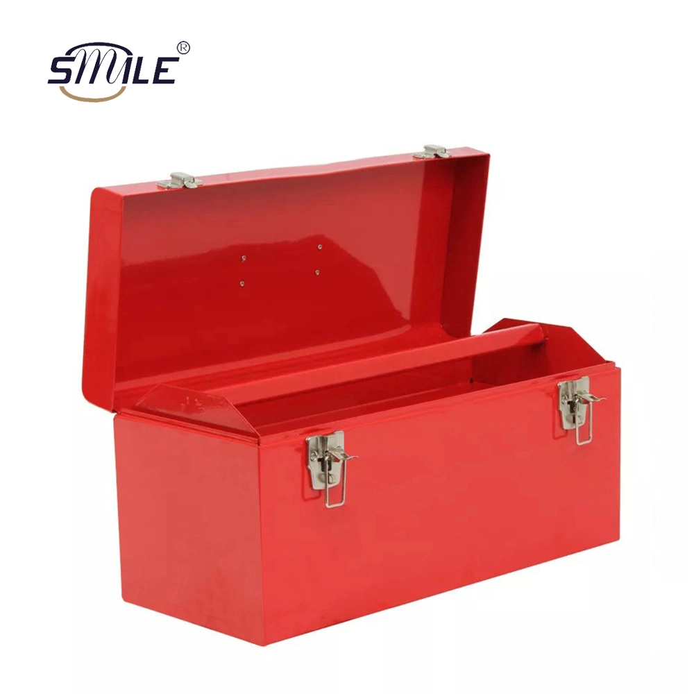 صندوق أدوات OEM مبتسم مع مقبض علبة أدوات مخصصة يدوي عام صندوق الأدوات الفولاذي المحمول