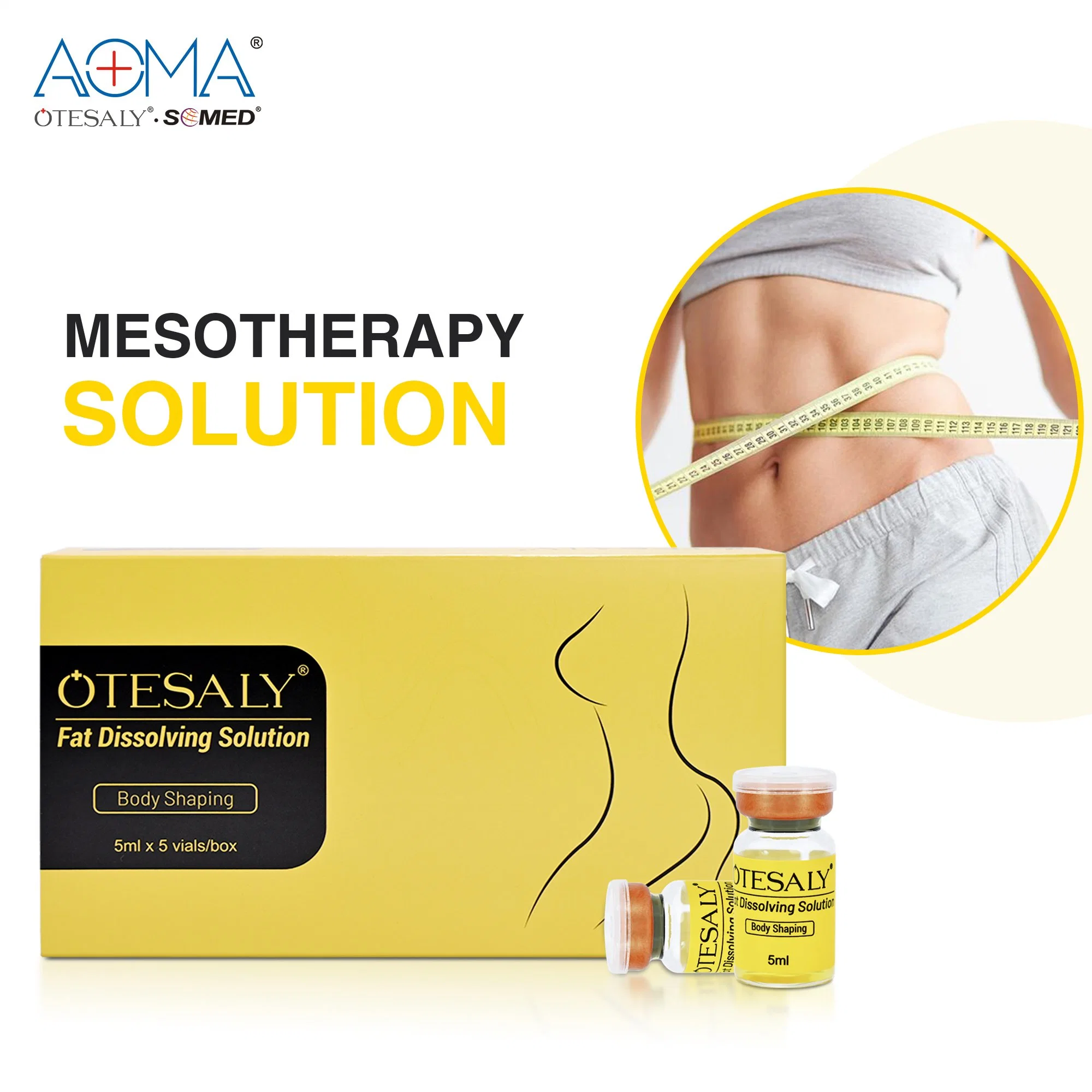 Aoma Otesaly cuerpo Doble Chin cuerpo apretar Solución de Mesoterapia con disolución de grasa Inyección de L-Carnitina vía pistola de Meso