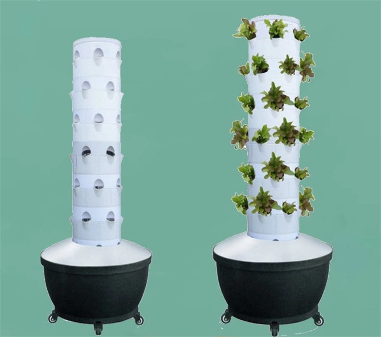 Los sistemas de cultivo hidropónico de interior Aeroponics Casa Jardín Vertical Torre Torre vertical con luz LED