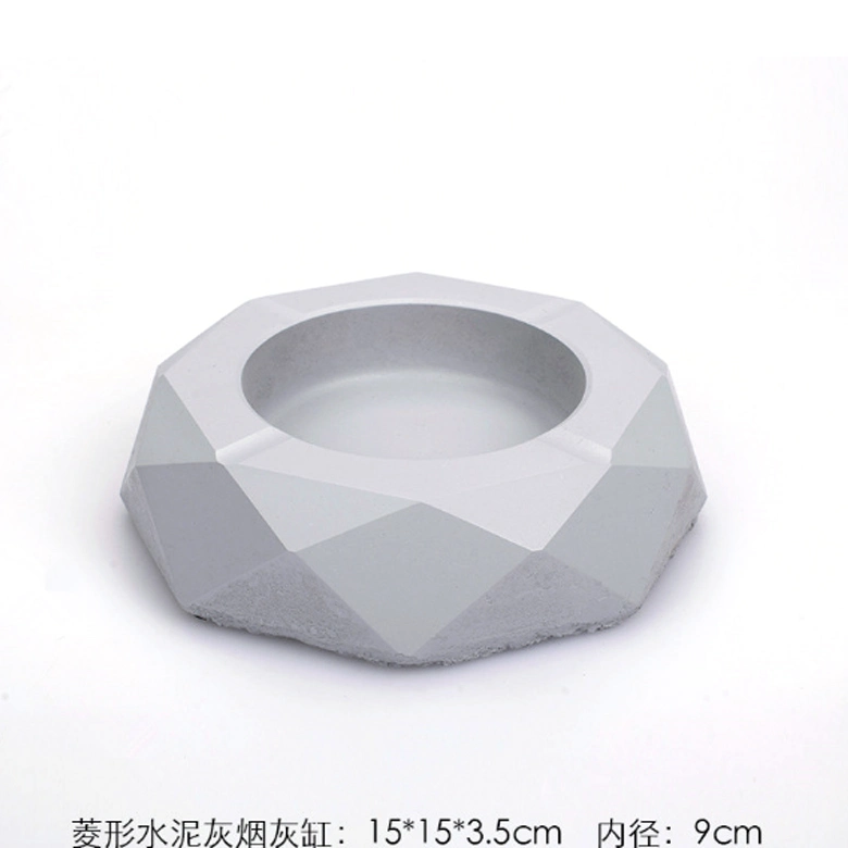 Diamond Shaped Personality Geometric Creative Industrial Wind Concrete Cement Ashtray