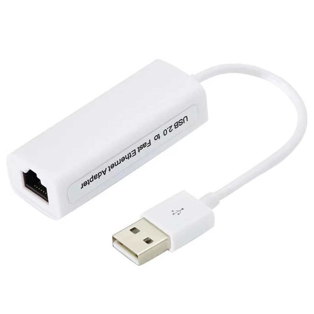 USB 2.0 Drive-Free Network Card with Cable RJ45 LAN Ethernet Converter Suitable for PC Notebook