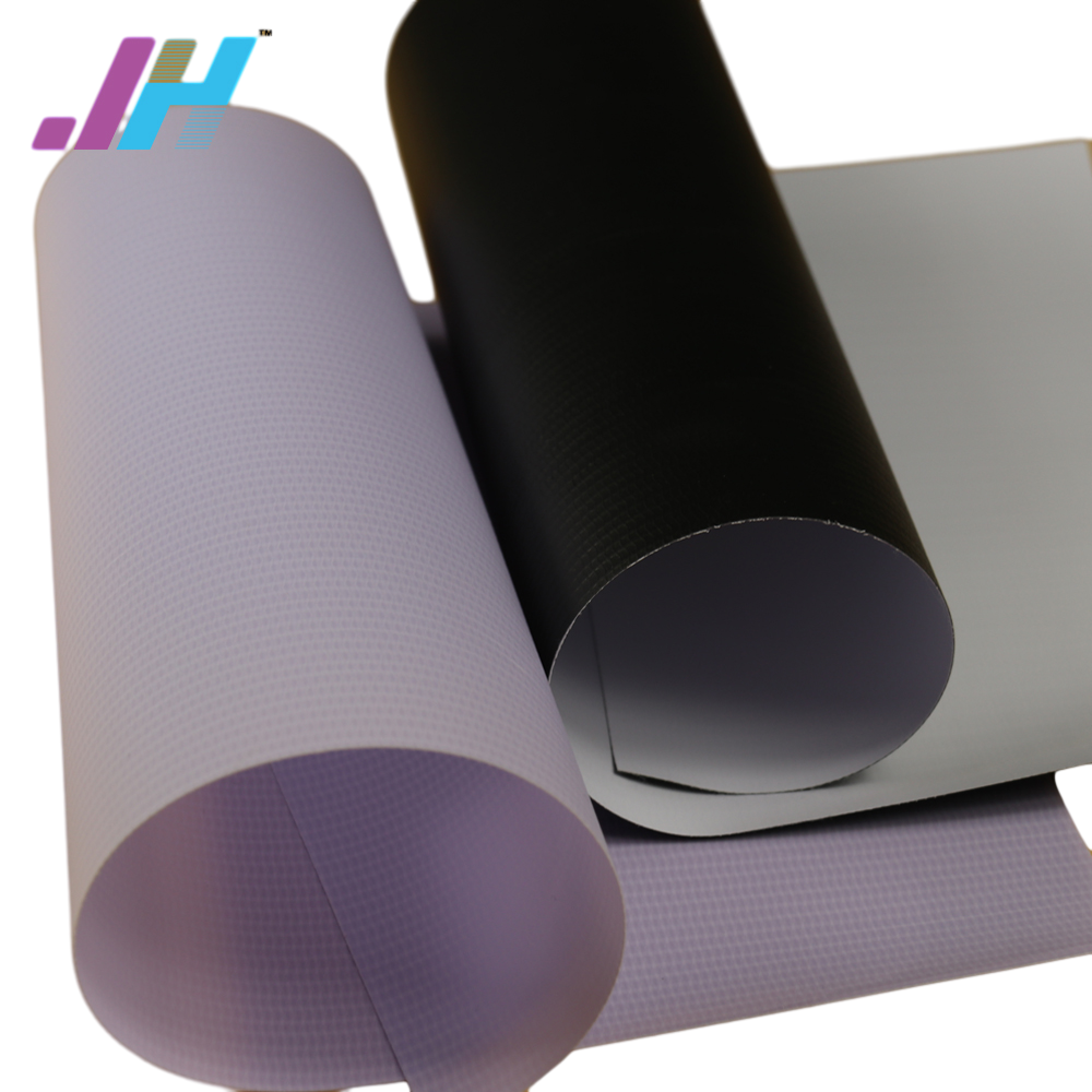 Materiales de impresión GSM pesados Banner flexible retroiluminado PVC gris negro