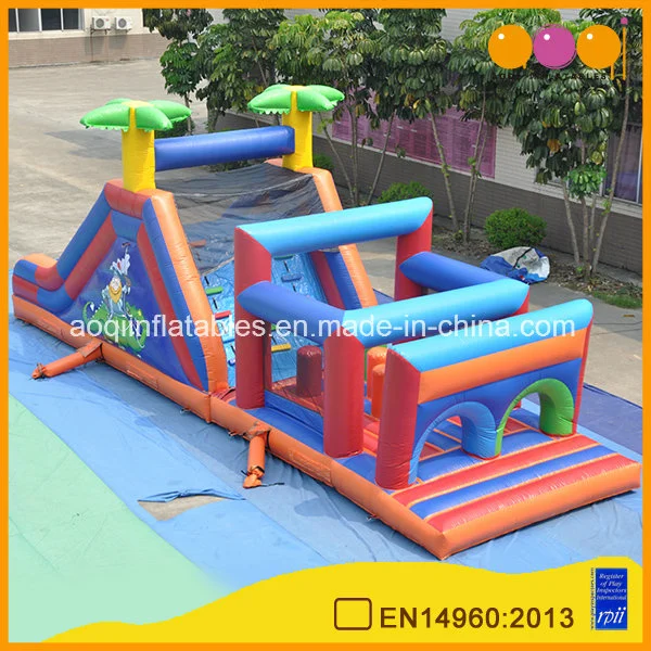 Popular Blue Jungle Obstacle Outdoor Crazy Inflatable (AQ1412-1)