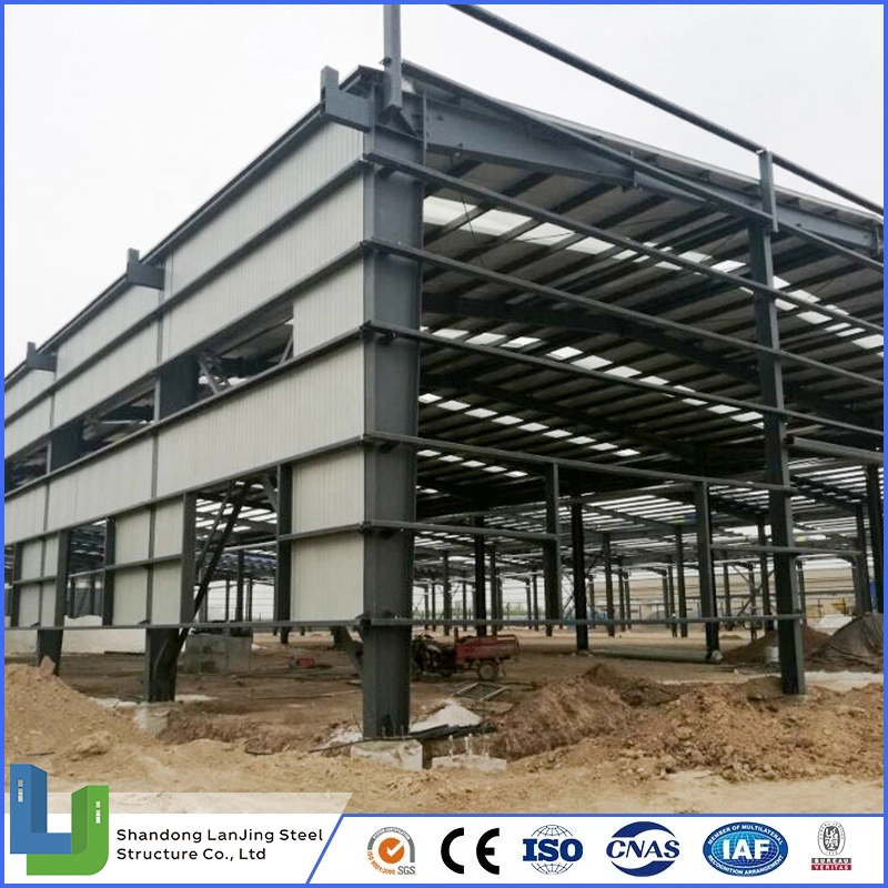 Soldadura de estructura de acero Diseño de Construcción de Alta resistencia Galvanizado para almacén Taller Garaje Hangar