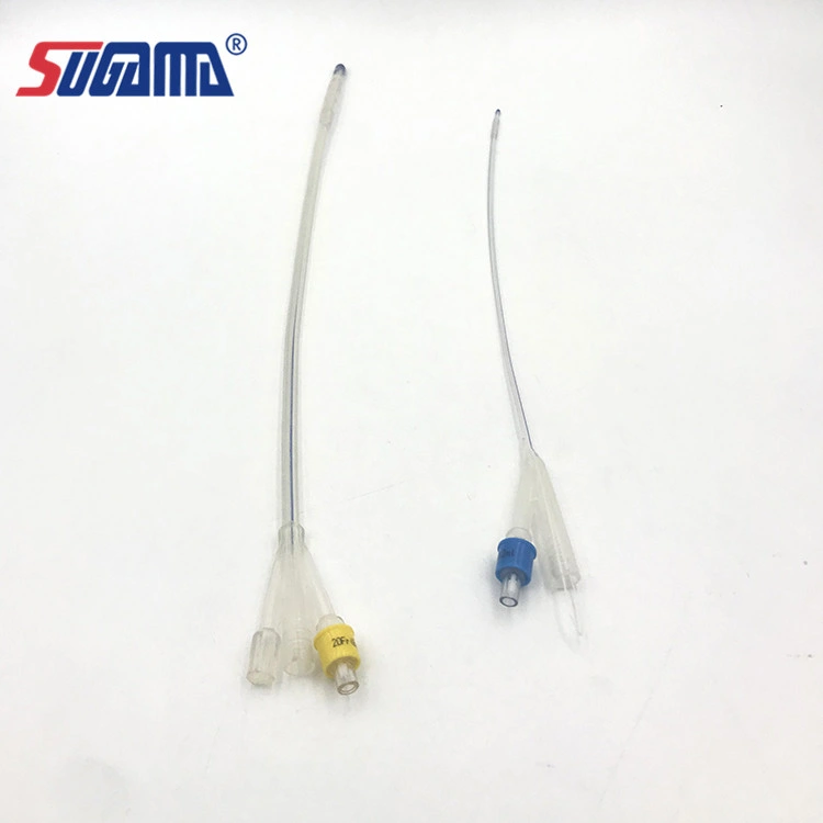 China Brand Silicone Coated Double Balloon Latex Foley Nelaton Catheter