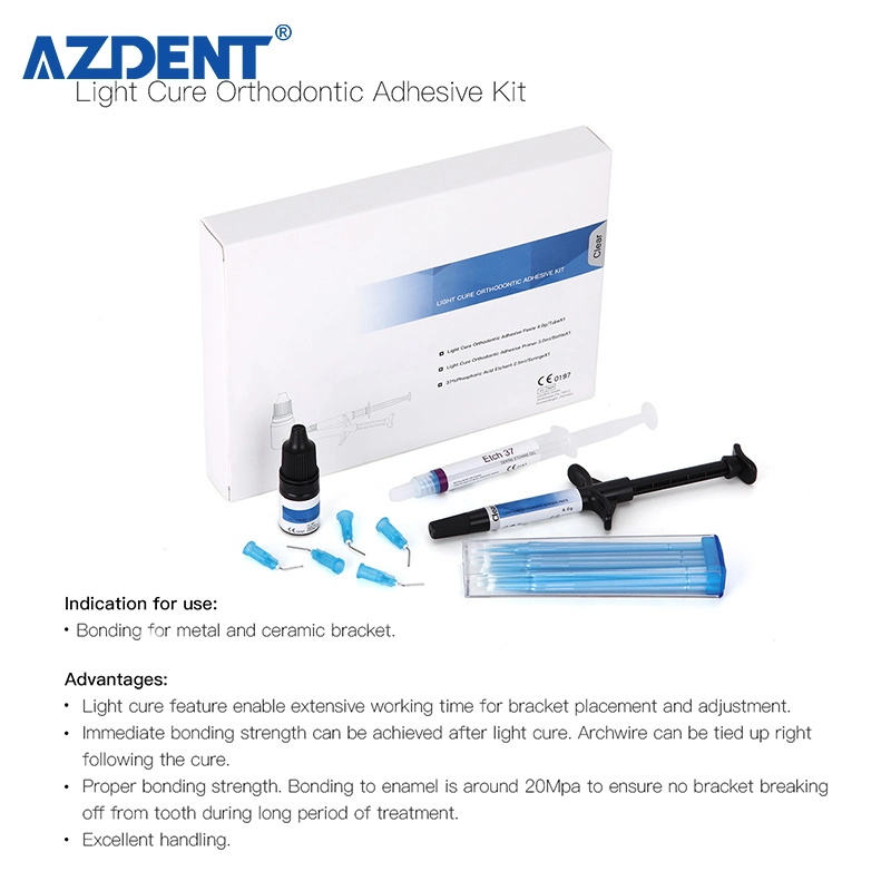 Material de dentista Luz Dentária Cura ortodônticas composto adesivo Kit de resina