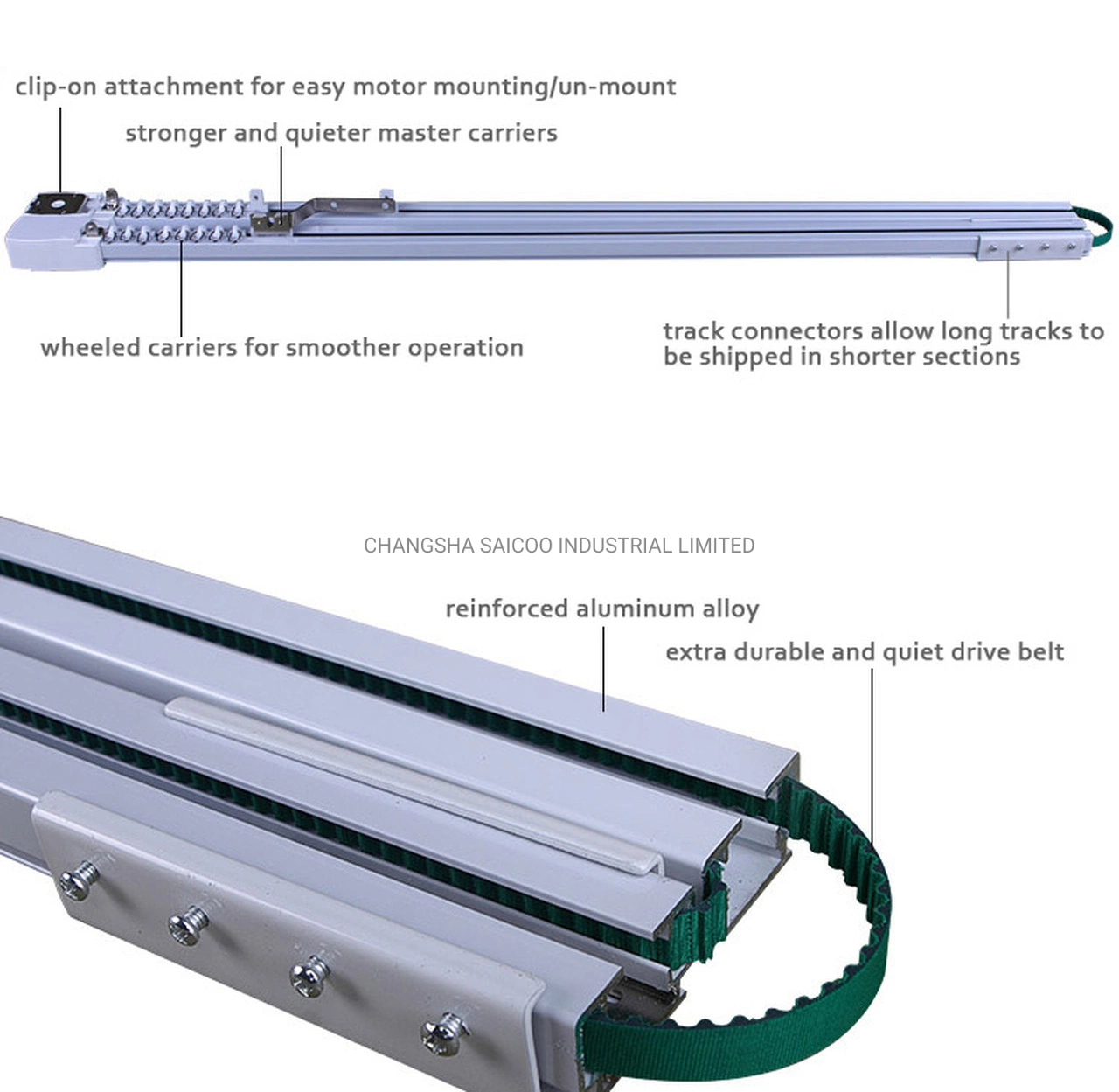 Smart Automatic Rail Motorized Curtain Opener Zigbee Curtain Motor with Smart Curtains