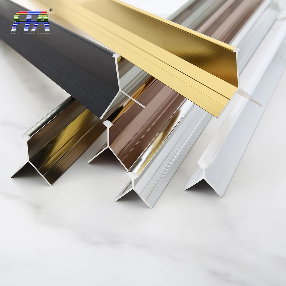 Aluminum Alloy Ceramic Tile External Corner Closing Strip Y Type External Corner Closing Strip Wall Tile Metal Edge Sealing Staircase Bread Edge Strip