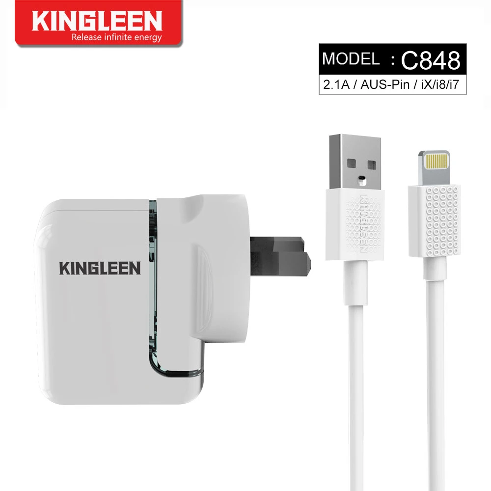 Aus Pin 2.1A Dual USB Safe Stable iPhone Charger Set