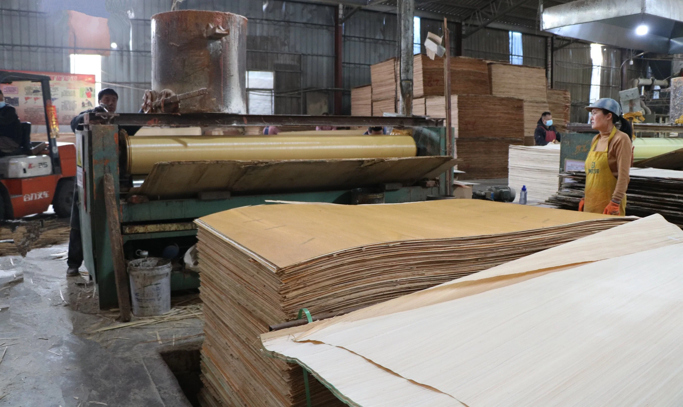 Plywood Production Line/Plywood Panel Hot Press Production Line From China