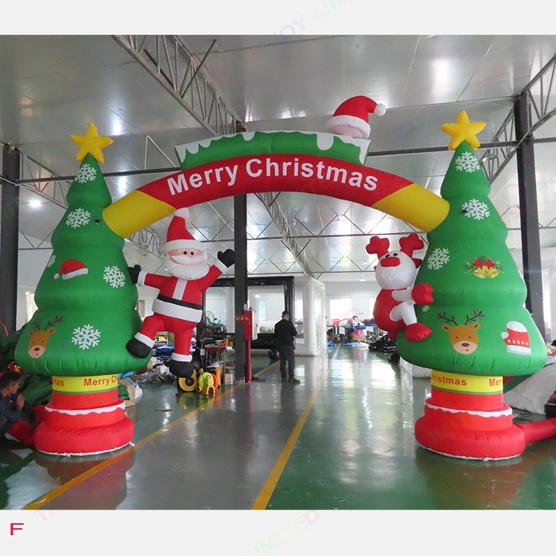 6X4m Arco Inflável de Natal Arco Inflável Publicitário de Árvore de Natal