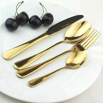Golden Cutlery Set, Flatware Dinner Set