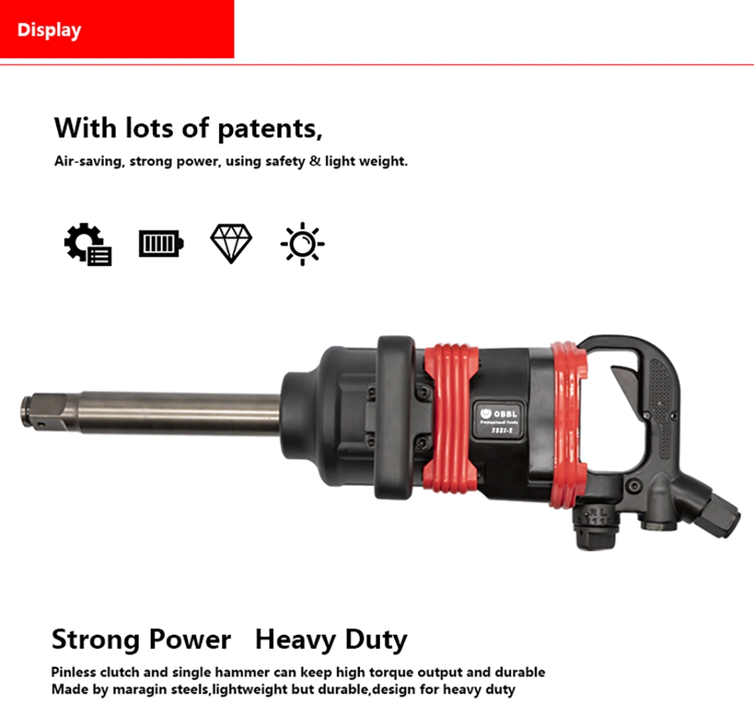 Obbl Ferramentas Pneumáticas Chave Ar Martelo Twin Industrial para linha de montagem