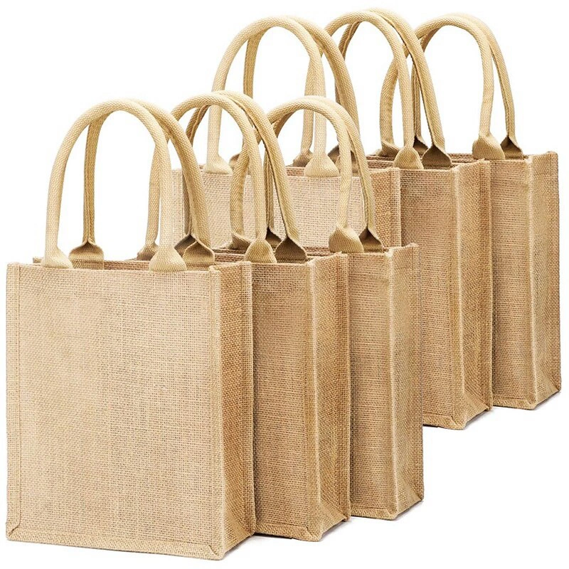 Impermeable Gunny Printeable Canvas Tote vino insultado Compras Regalo pequeño Bolsas de yute