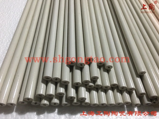 Max. 99.8% Al2O3 Good Insulation Electronic Alumina Ceramic Tube Heater Rods