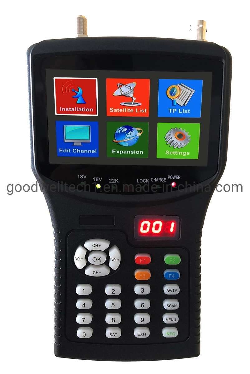 255HD+: 4.3 Inch Best Satellite Finder and CCTV Monitor Support Ahd Input, Ahd/Cvi/Tvi Video Display, H. 265