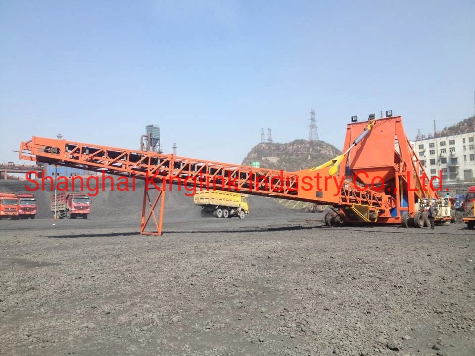 Tire Typr Mobile Shiploader Belt Conveyor Transport Bulk Cargo to Ship