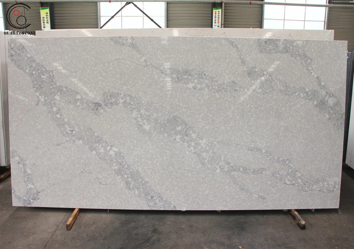 Ice White Galaxy Quartz Slab Countertop