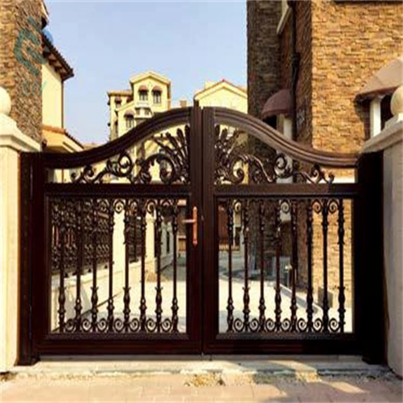 Luxury Top-Selling Cast Aluminum Antique Metal Courtyard Gate with Swing Door