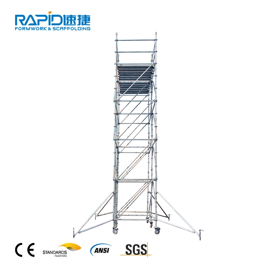 Aluminum Scaffolding Steel Scaffold Mobile System Tower for Construction (En Standard)