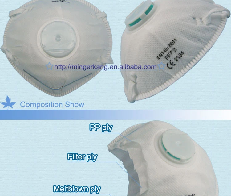 Actived Carbon Dust Mask Without valve Cup Mask