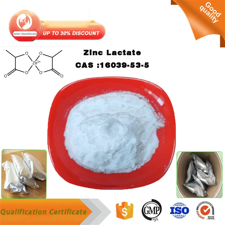Approvisionnement en usine additif alimentaire zinc Lactate poudre cas 16039-53-5 Lactate de zinc