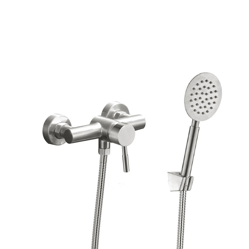 Acier inoxydable fonte Construction robinet pomme de douche jet pluie ensemble de douche