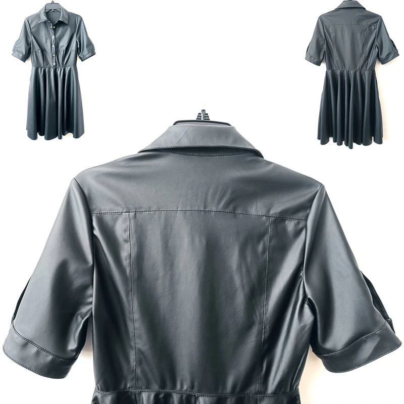 Real Leather Jackets distributeur Bomber Ladies Jupe pu peau de chèvre robes