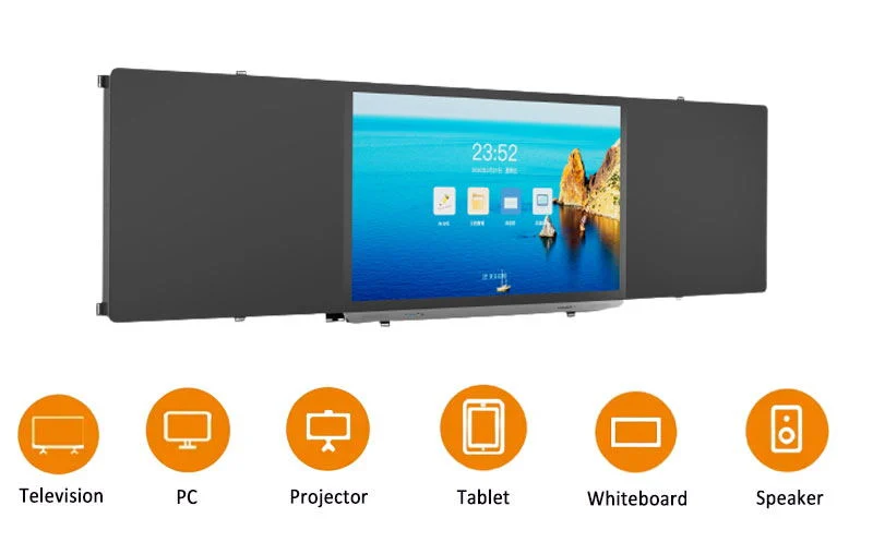 75" Anti-Glare Tempered Glass Multi Touch Screen Nano Interactive Board 4K Digital LCD Display Smart Blackboard for Classroom