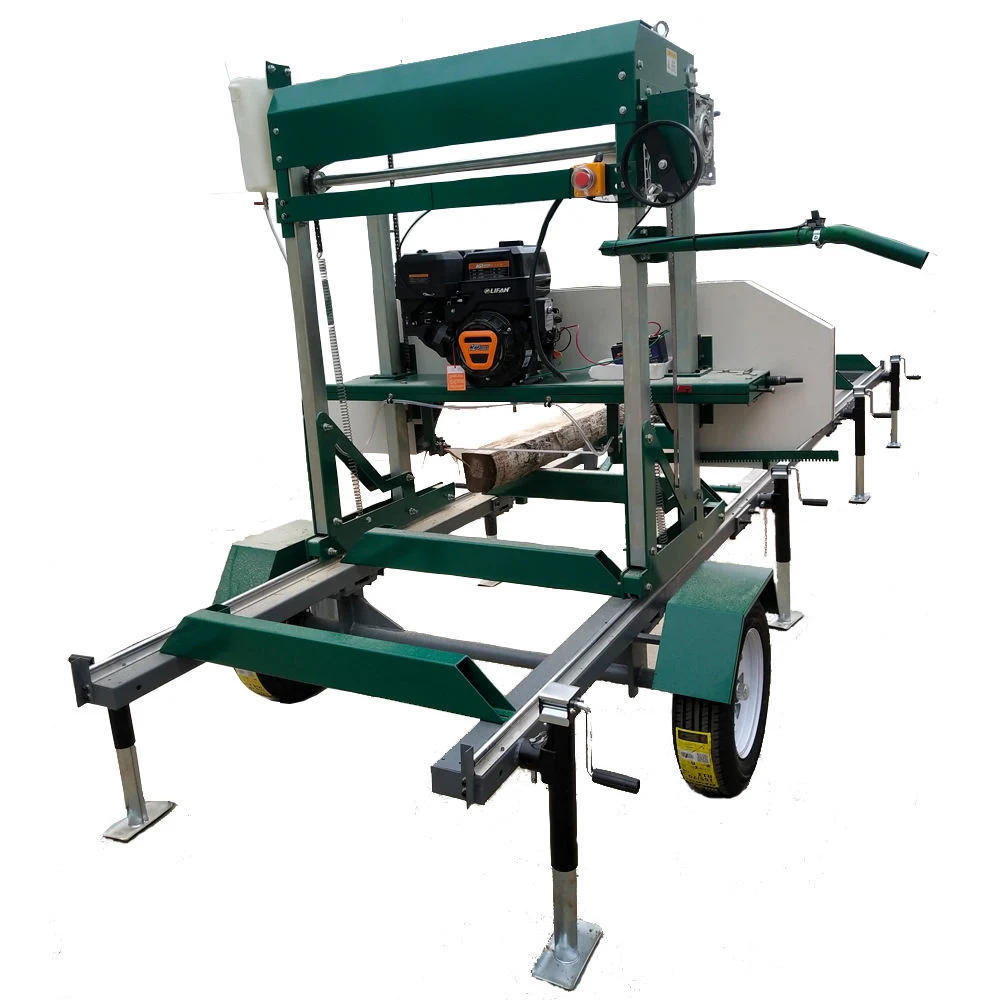 China Jierui High Quality Band Sawmill Machine Wood Cutting with Trailer