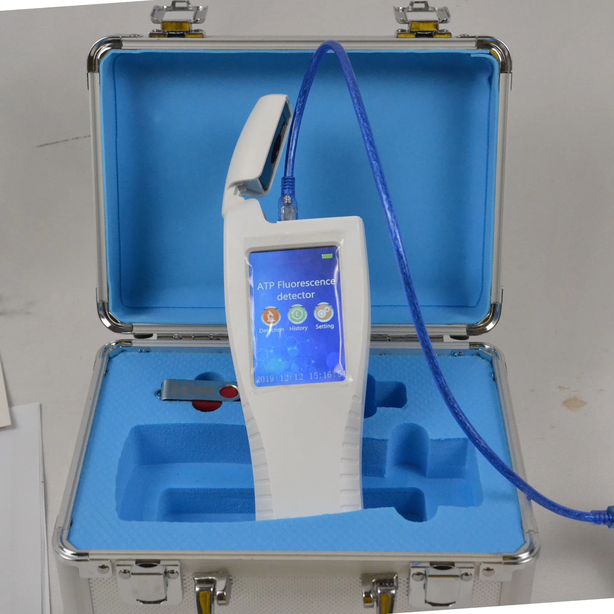 0 bis 9999 Rlus Hygiene System Germ ATP Fluoreszenz-Gerät Tester Messgerät Mesaruement Analysator