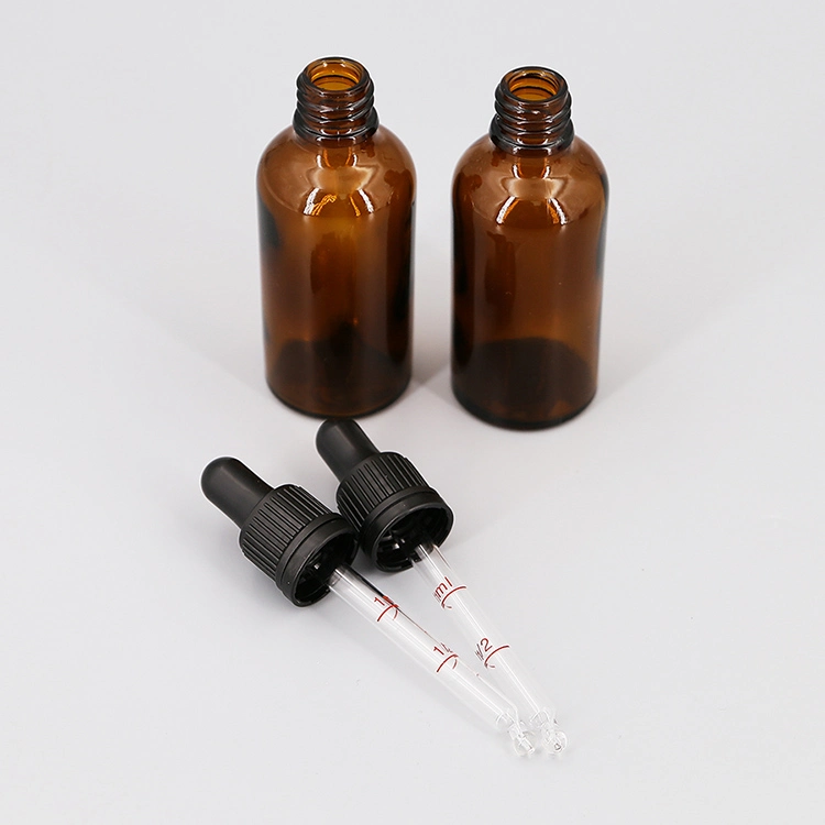 New Arrival Blue 10ml 20ml 30ml Oils Serum Ear Eye Drops Amber Glass Pipette Dropper Bottles