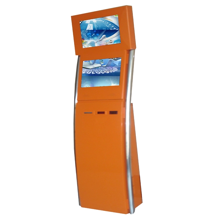 Dual Monitor Banknote Collector Payment Kiosk Terminal