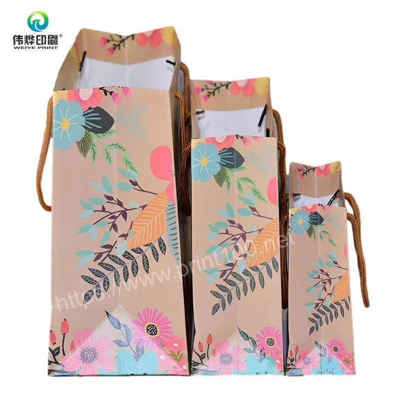 Offset Printing Fashion Eco Friendly Gift Packaging Paper Handbag Shopping Paper Bag