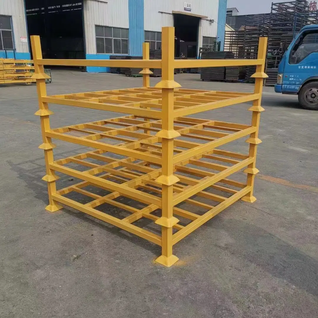 Warehouse Industrial Customized Best Price Adjustable Folding Stillage Tyre Rack Stacking Racks with Mesh