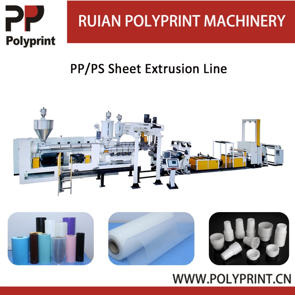 PP/PS/Pet/PLA Sheet Extruder/Plastic Sheet Extruding Machine/Rigid Film Extrusion Production Line