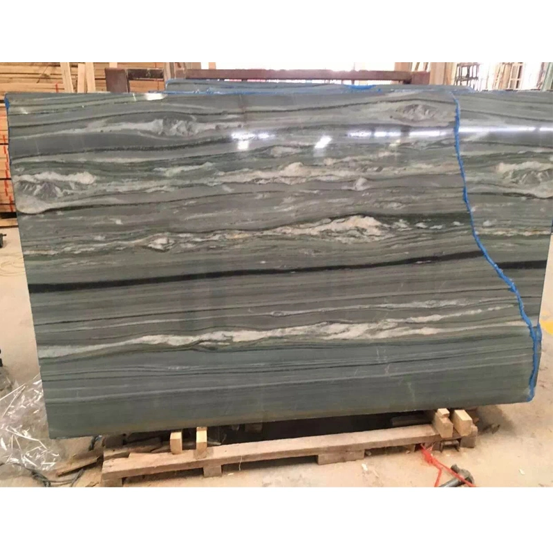 Marble Slabs Wooden Vein Green Marble Slabs