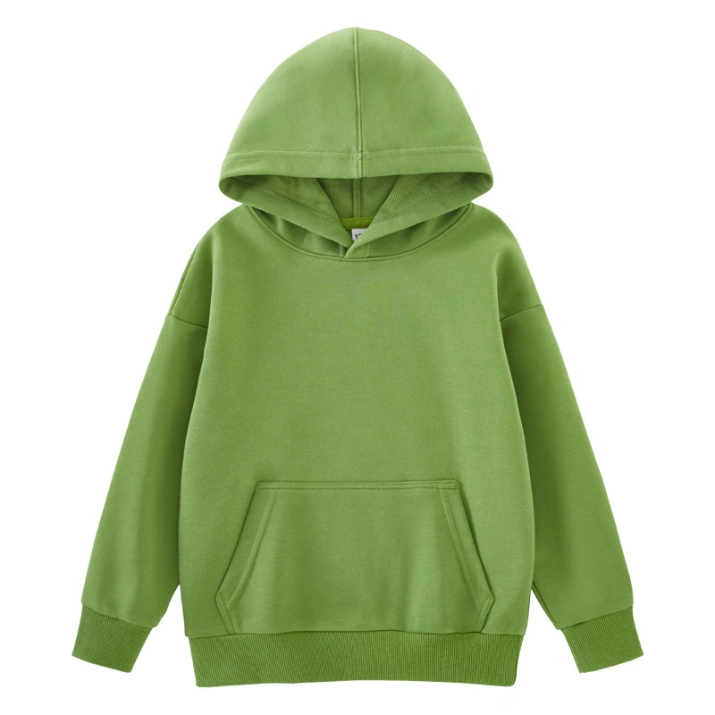 New Style Terry Pullover Hooded Sweater Middle Age Children's Casual Solid Color Thin Sweatshirt Wholesale/Supplier