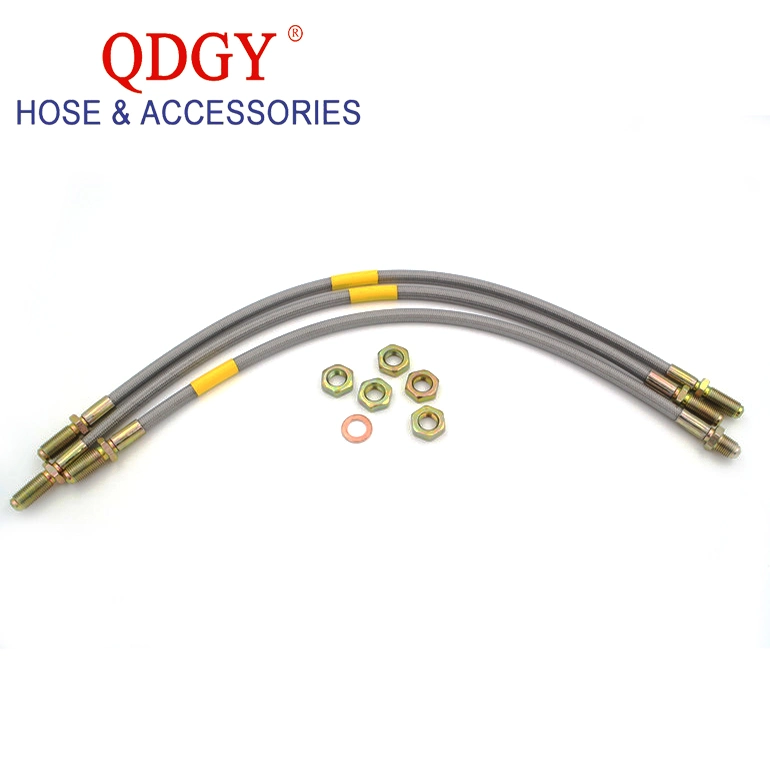 Car Brake System Stainless Steel Brake Hose Line with Different End Fitting