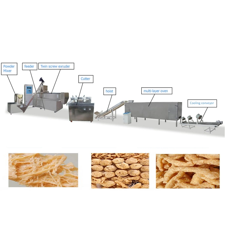 100-150kg/H machine d'extrusion de protéines de soja texturées TVP machine à thé de protéines Ligne
