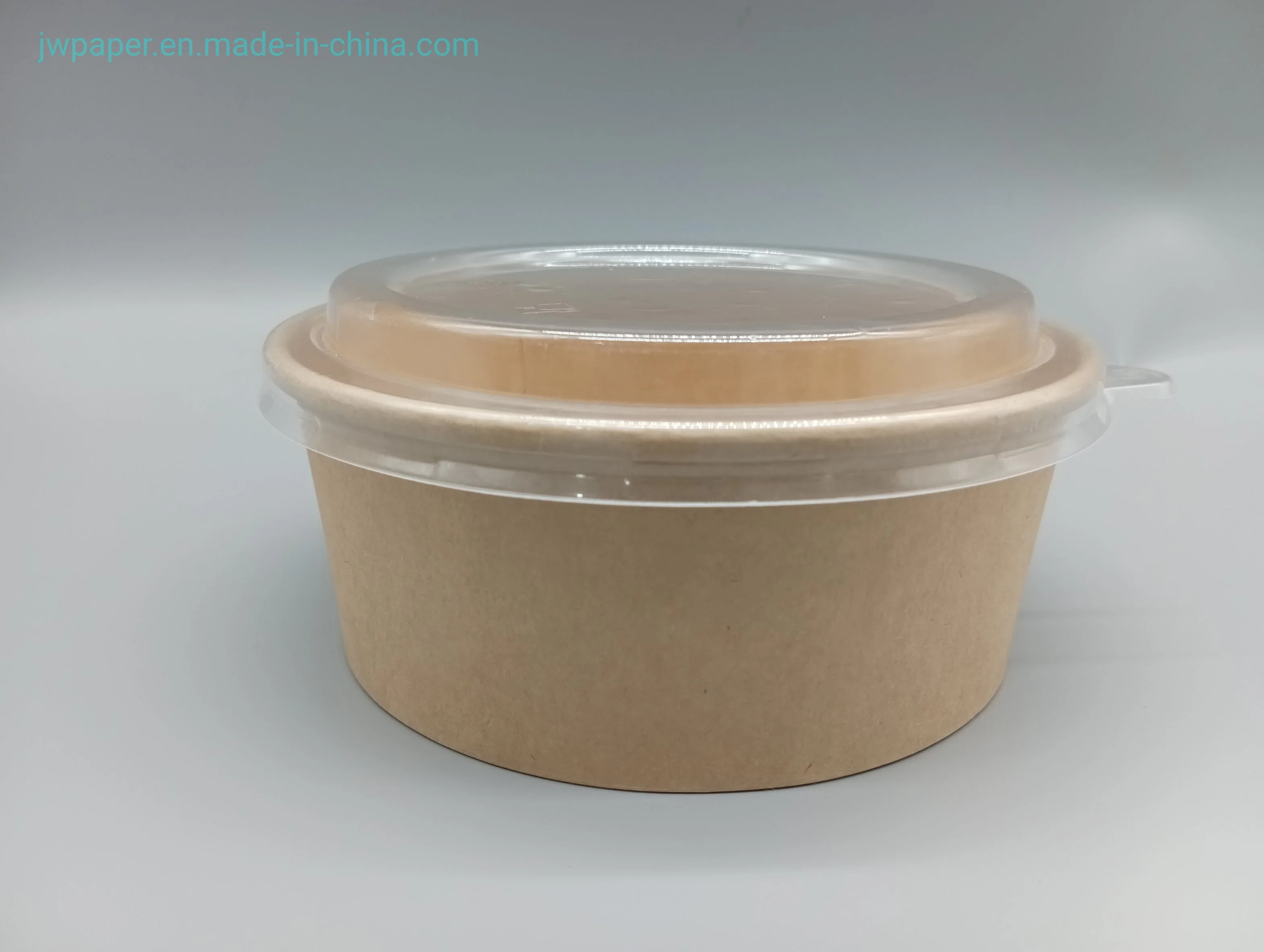 Eco-Friendly Kraft Paper Bowl Packaging Cup Take Away Salad Bowl with Lid