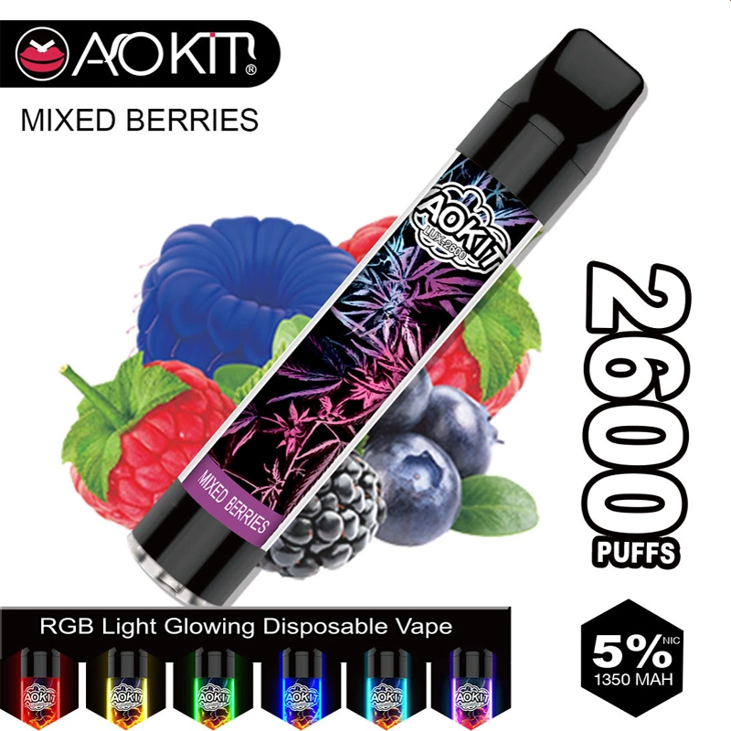 Japão ZGood Mini Vape solo LED Smart Screen 0 nicotina Kit de Aokit de charutos electrónicos Vapme R e M Lux 2600 Puffs descartáveis para Pape