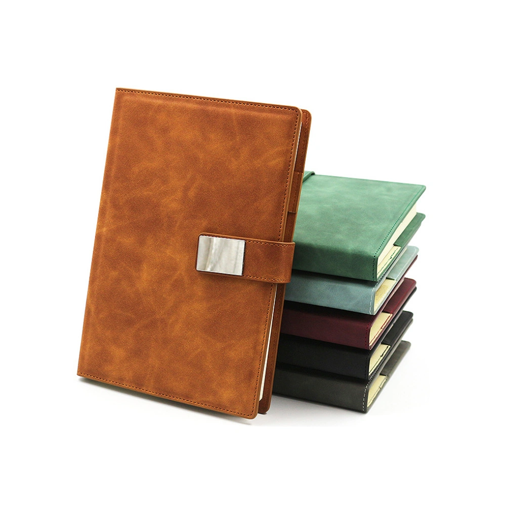 Vintage Style Printing Journal Refill Leather Magnetic Strap Notebook