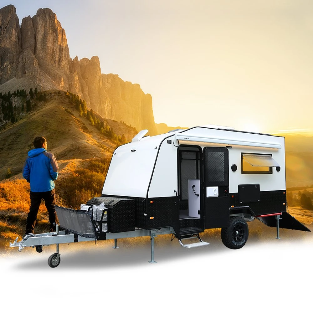 14-19ft personnalisable petit jouet de traction de voyage de camping du transporteur avec auvent et les tentes